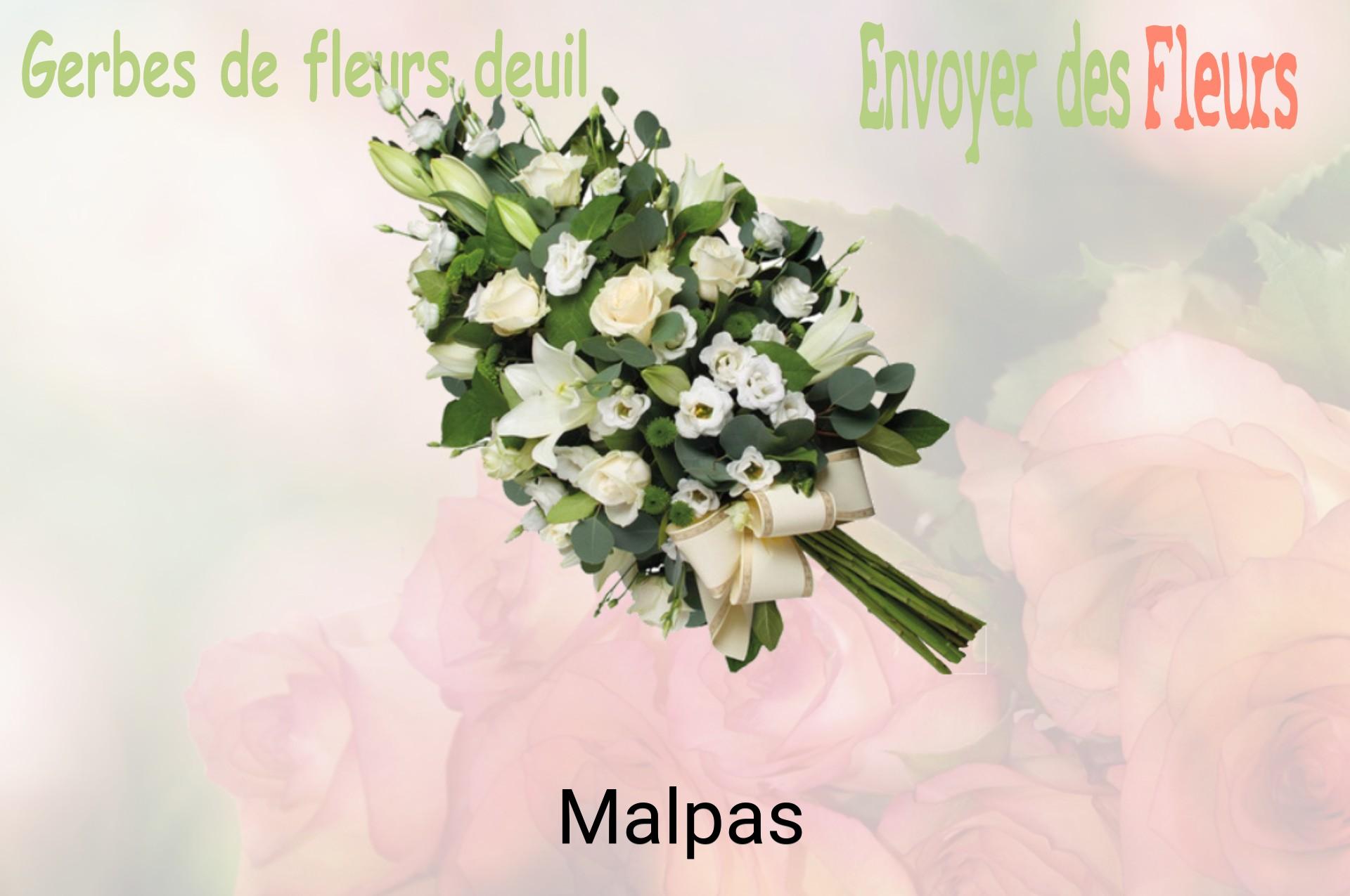 Gerbe de fleurs de deuil livrée à Malpas